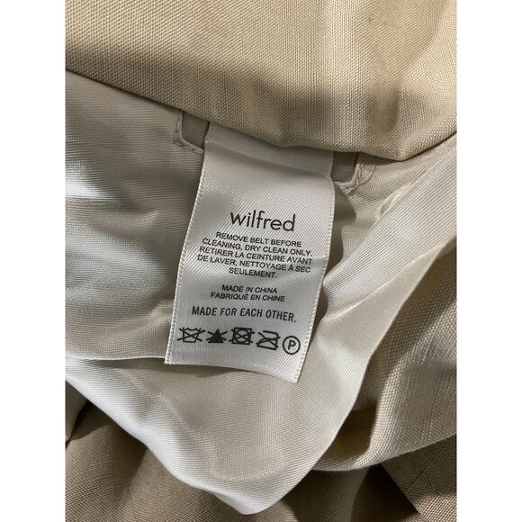 Wilfred 'Phase' Tan Linen Trench Coat Size 2XS NWT - Picture 4 of 6